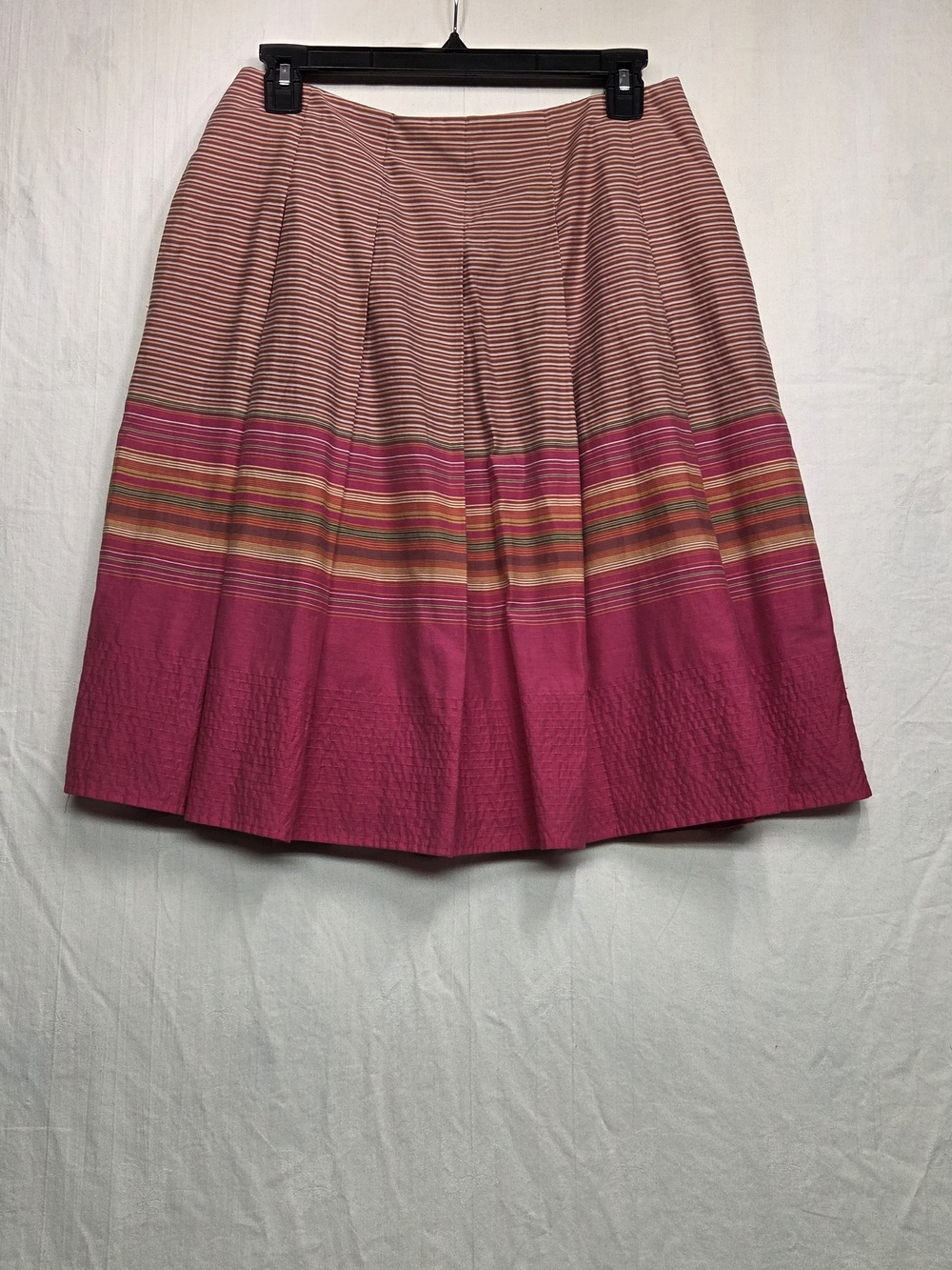 Liz Claiborne Fuchsia and Multistripe Circle Skirt Size 6 #0265